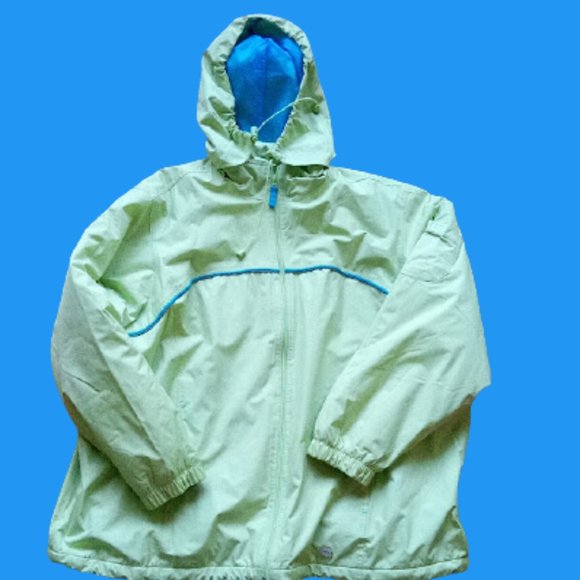 Lime Green Hooded Coat 3X - Picture 3 of 6